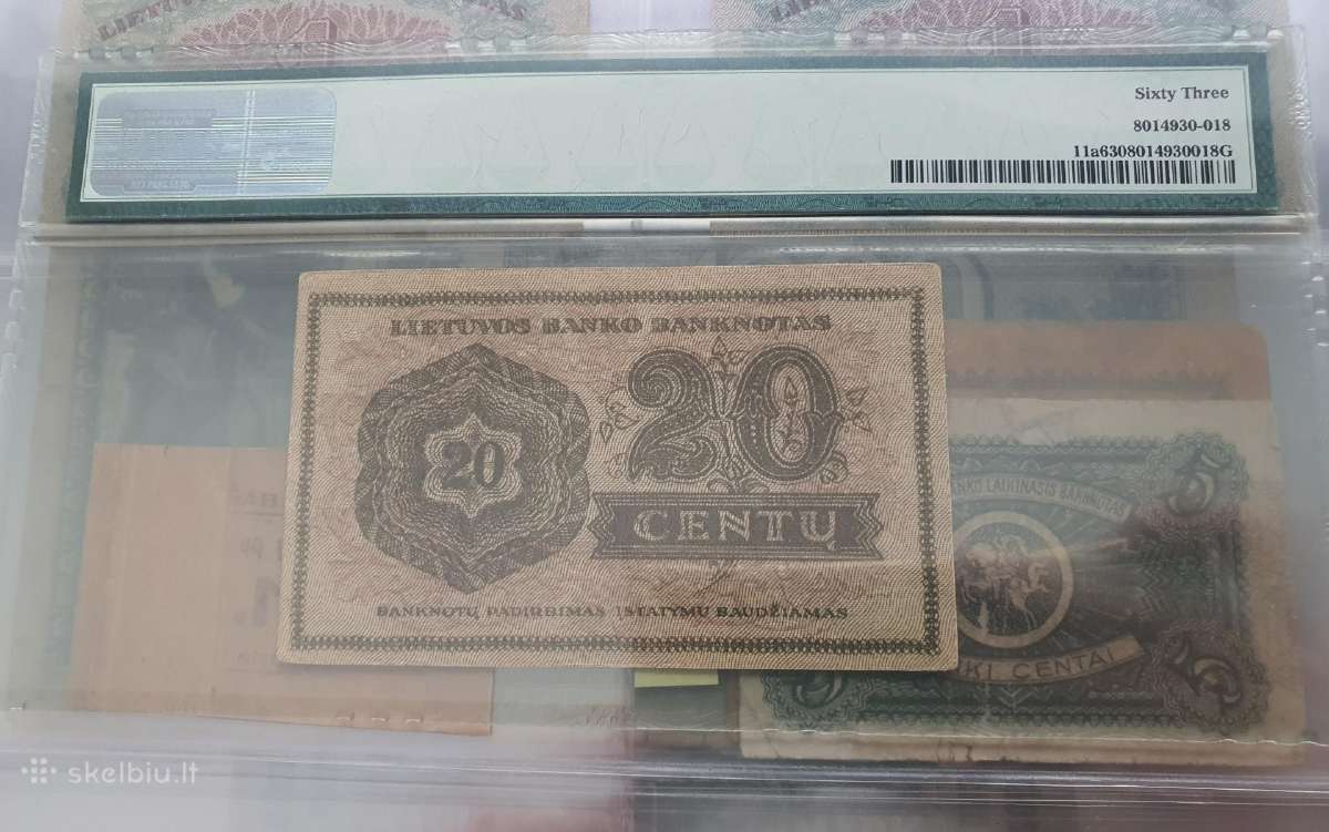 Lietuva 20 centų 1922 Pmg63 Unc - nuotraukos Nr. 2