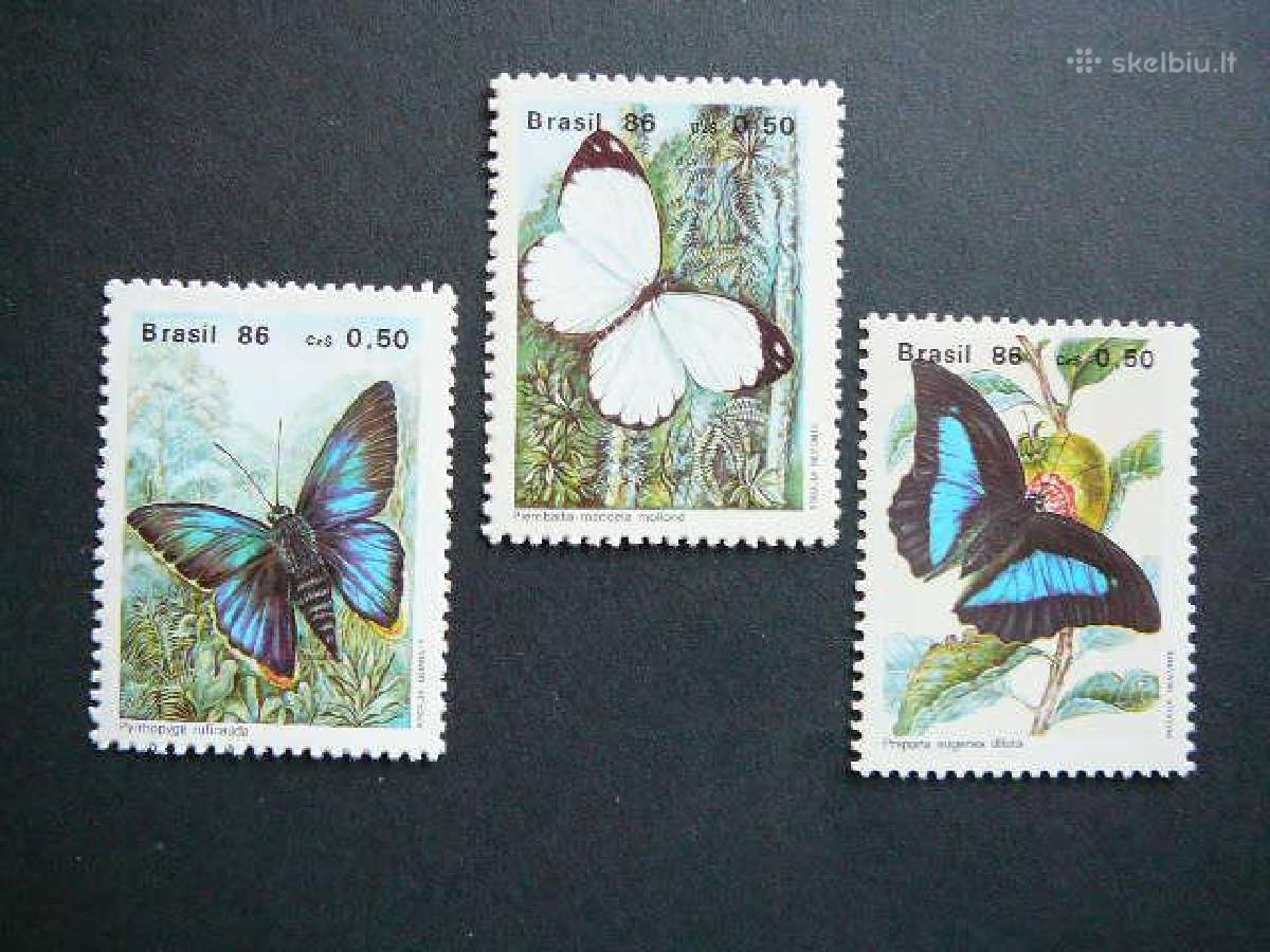 Drugeliai Brazilija 1986 Mnh bz114