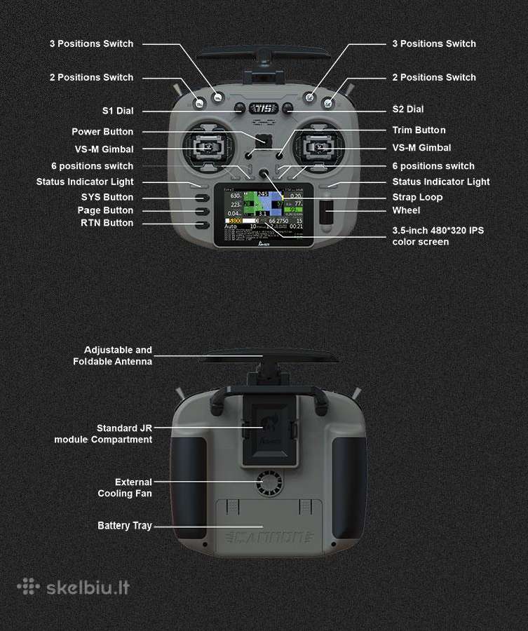 Nauji Jumperrc T15 Elrs 1000mw valdymo pultai CNC - nuotraukos Nr. 7
