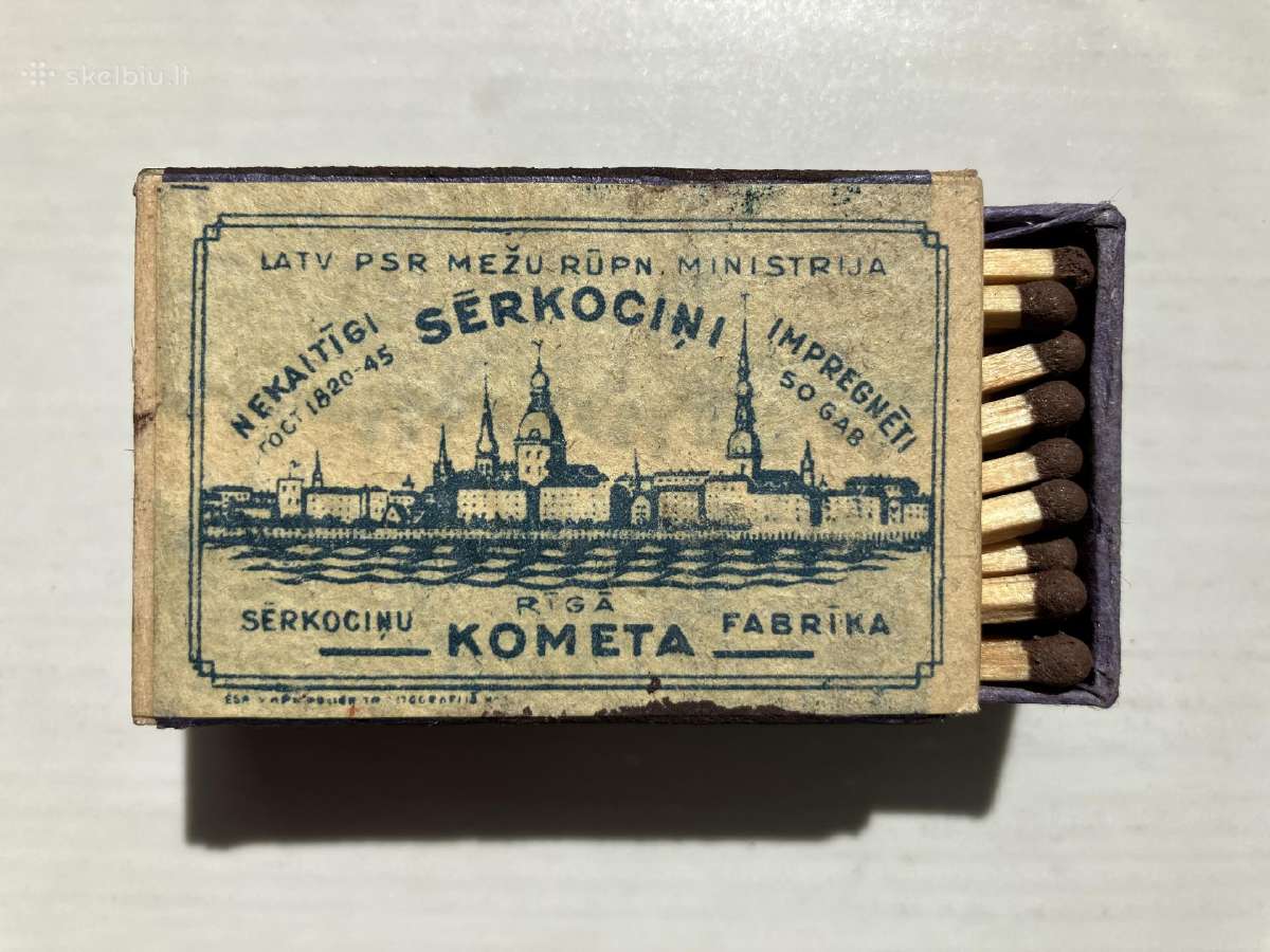 Senoviniai latviški degtukai