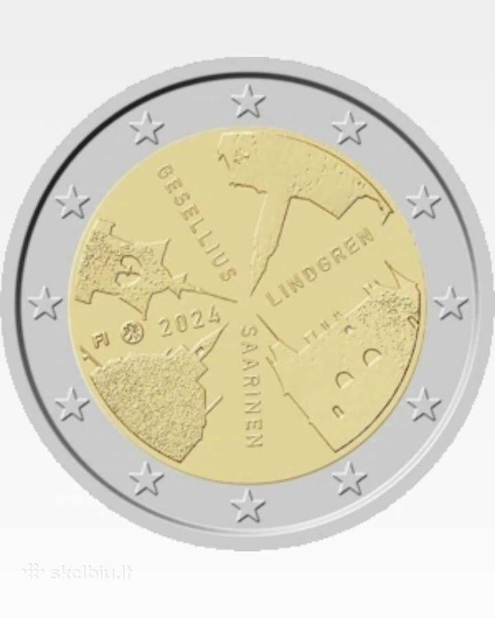Suomijos 2 eurai Unc