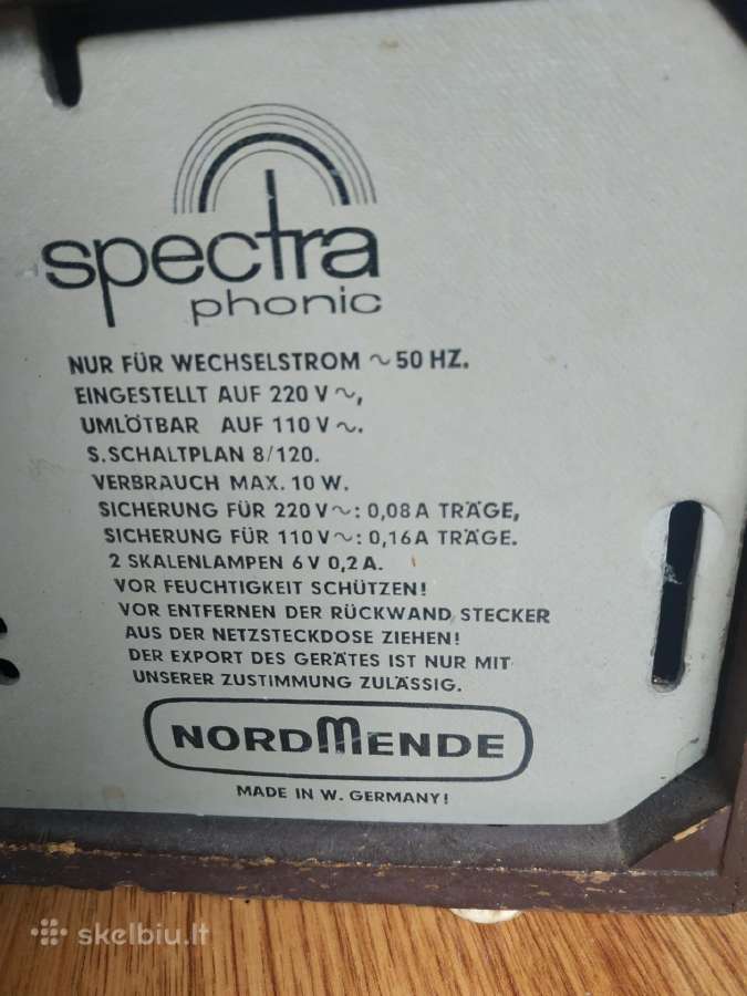 Radija radijo imtuvas nordmende specra - nuotraukos Nr. 5