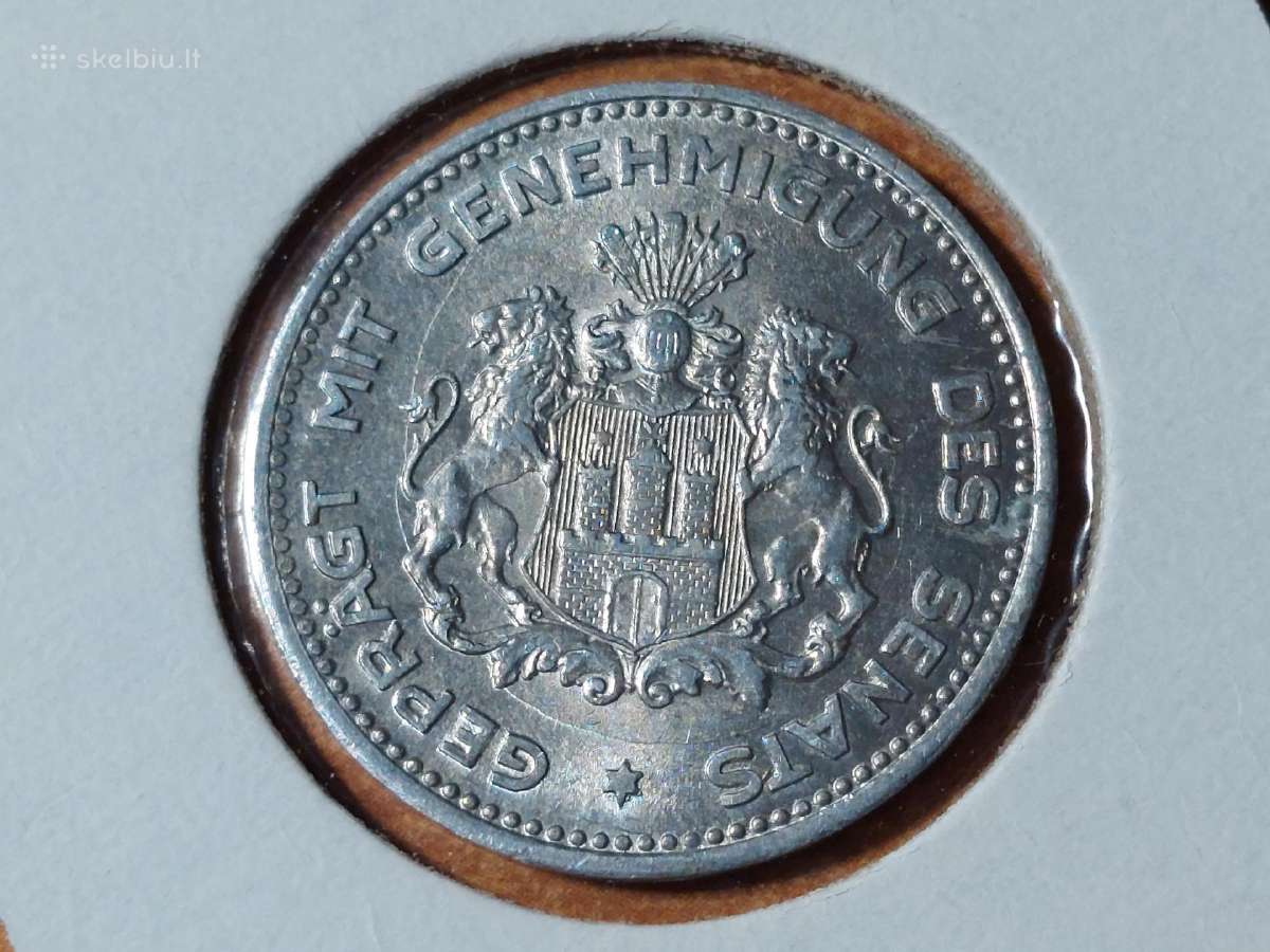 Hamburgas 1/10 mark 1923 - nuotraukos Nr. 2