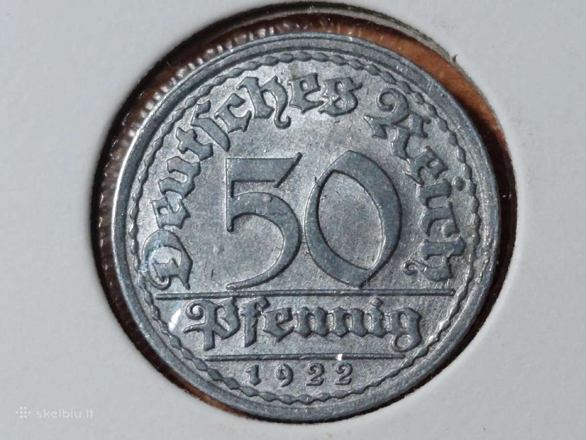 Vokietija 50 pfennig 1922 F