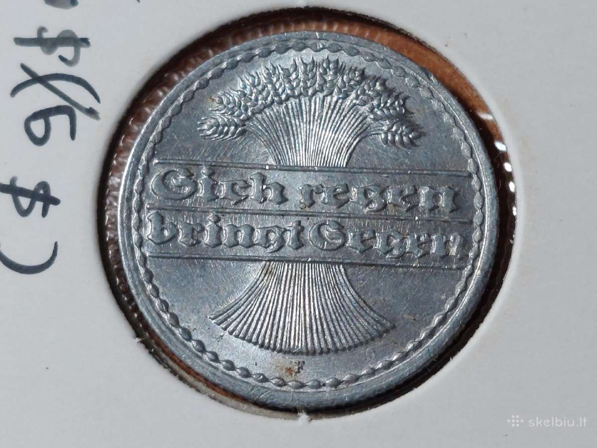Vokietija 50 pfennig 1922 F - nuotraukos Nr. 2
