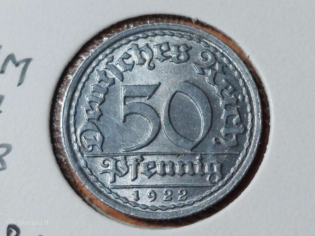 Vokietija 50 pfennig 1922 E