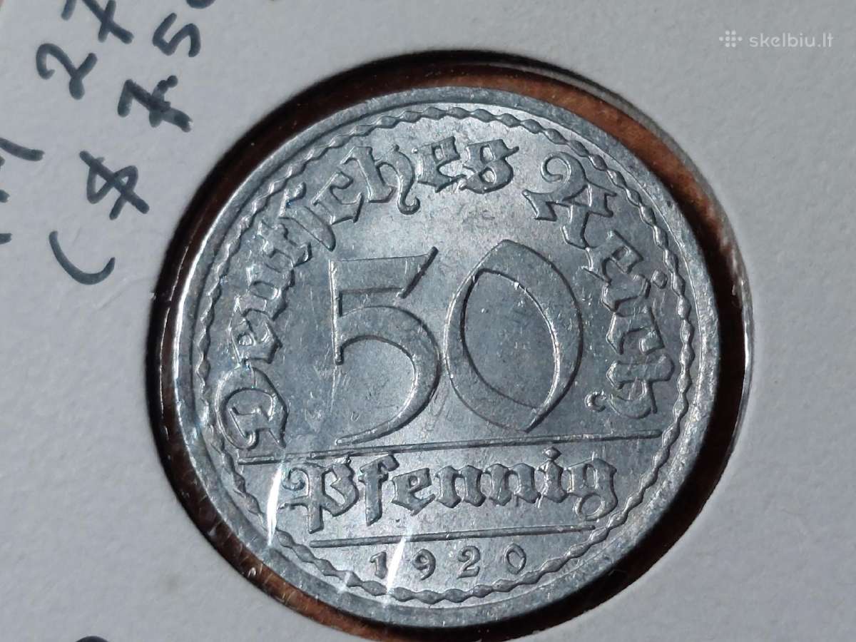 Vokietija 50 pfennig 1920 A
