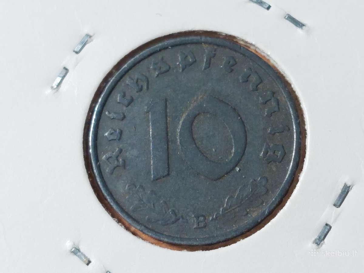 Vokietija 10 pfennig 1944 B