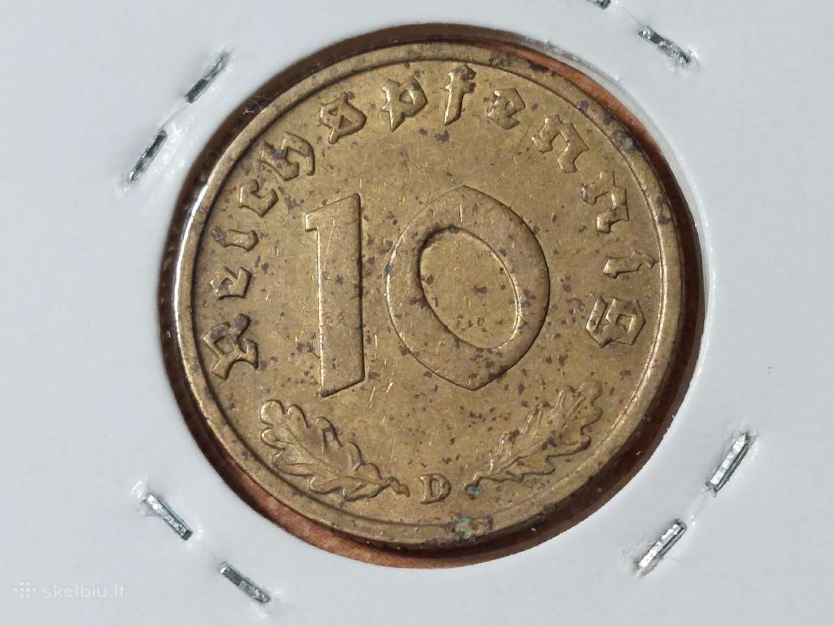 Vokietija 10 pfennig 1937 D
