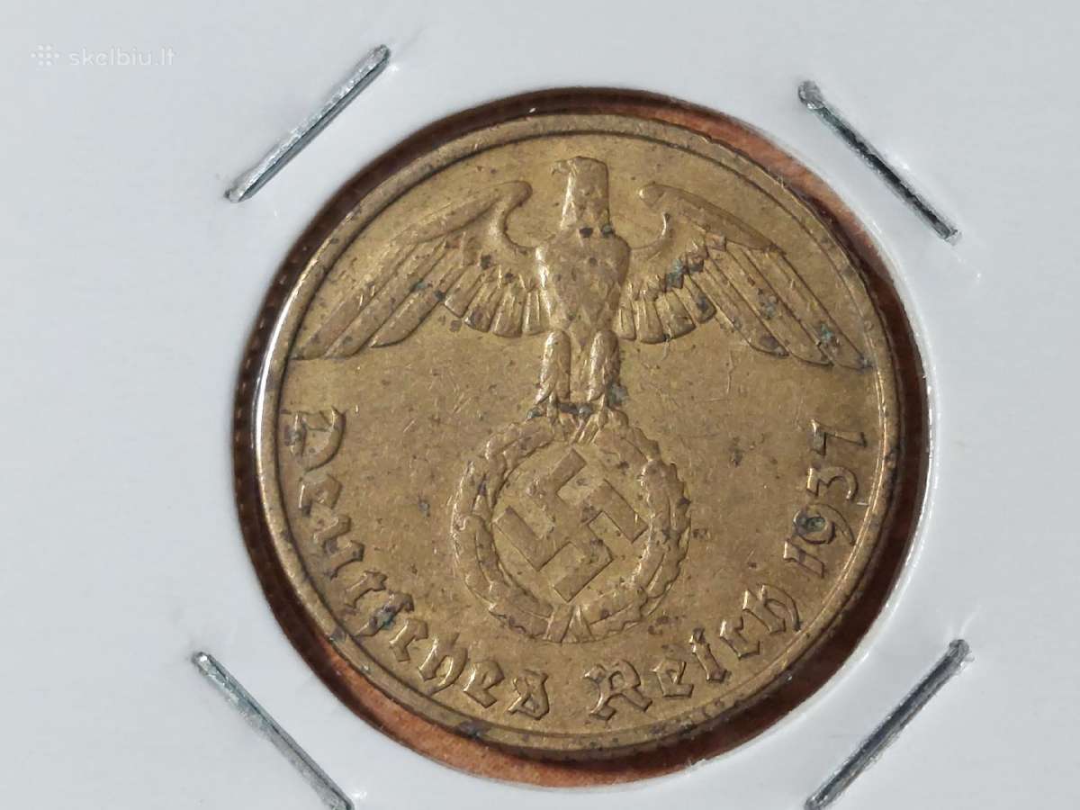 Vokietija 10 pfennig 1937 D - nuotraukos Nr. 2
