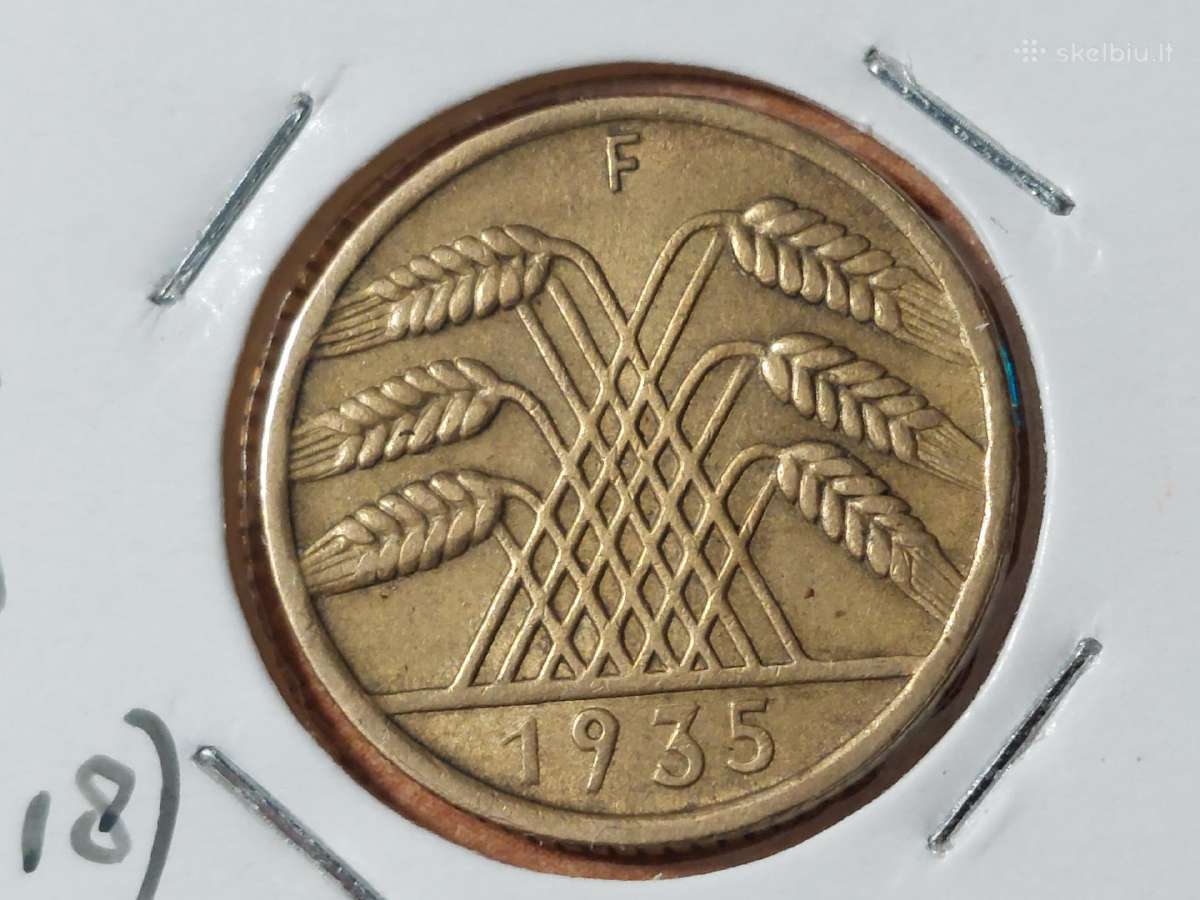 Vokietija 10 pfennig 1935 J - nuotraukos Nr. 2