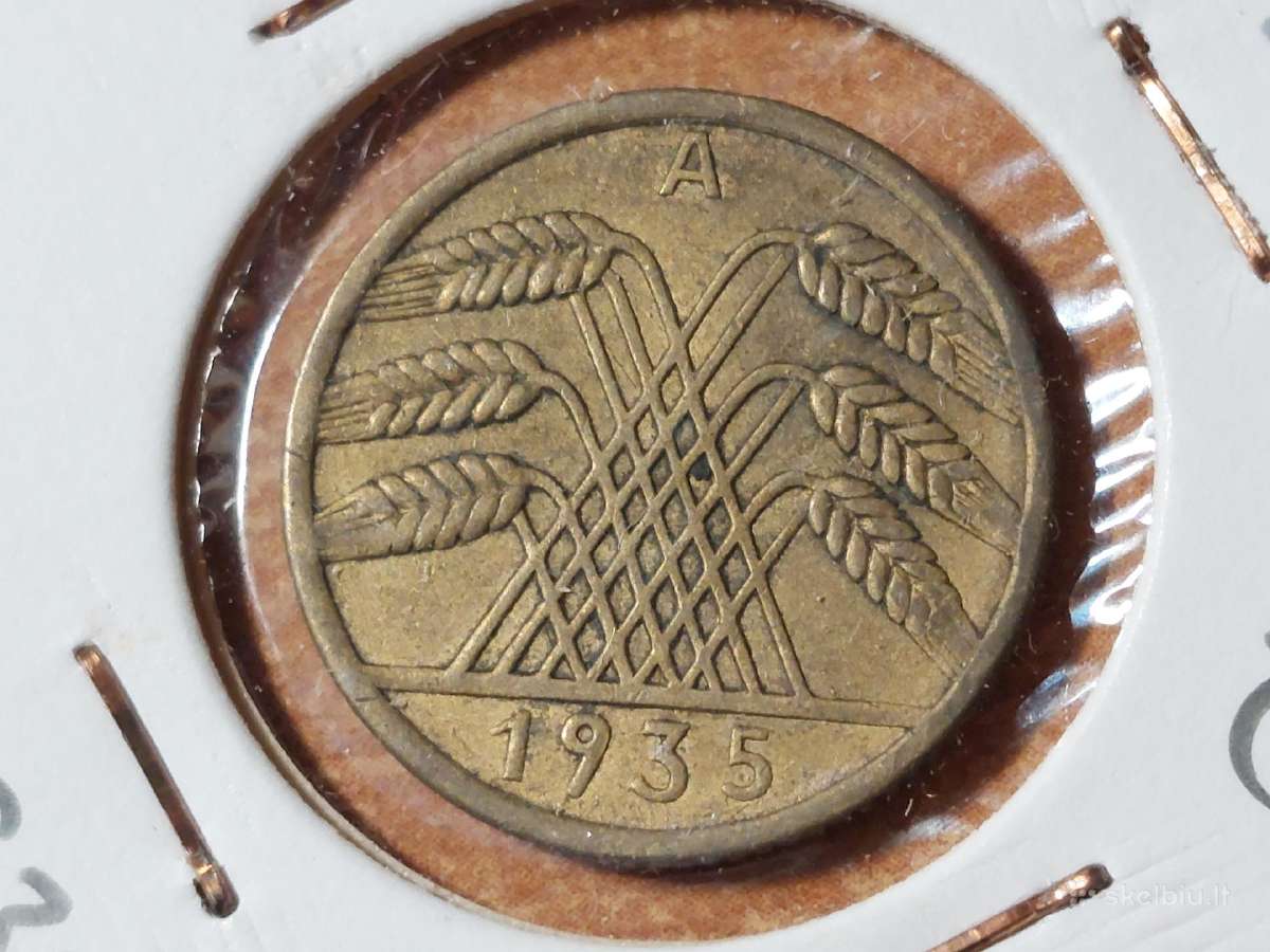 Vokietija 10 pfennig 1935 A - nuotraukos Nr. 2