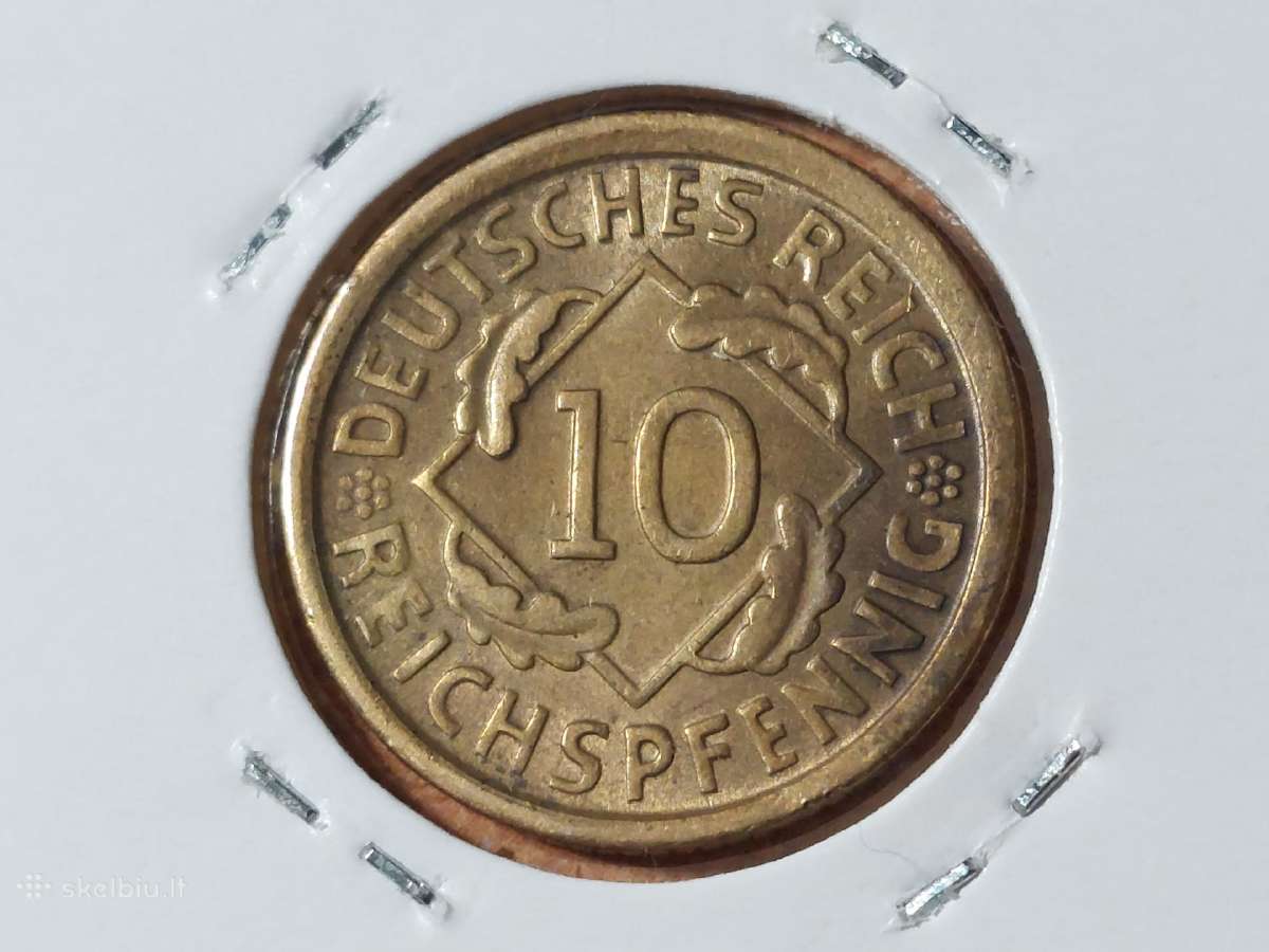 Vokietija 10 pfennig 1925 D
