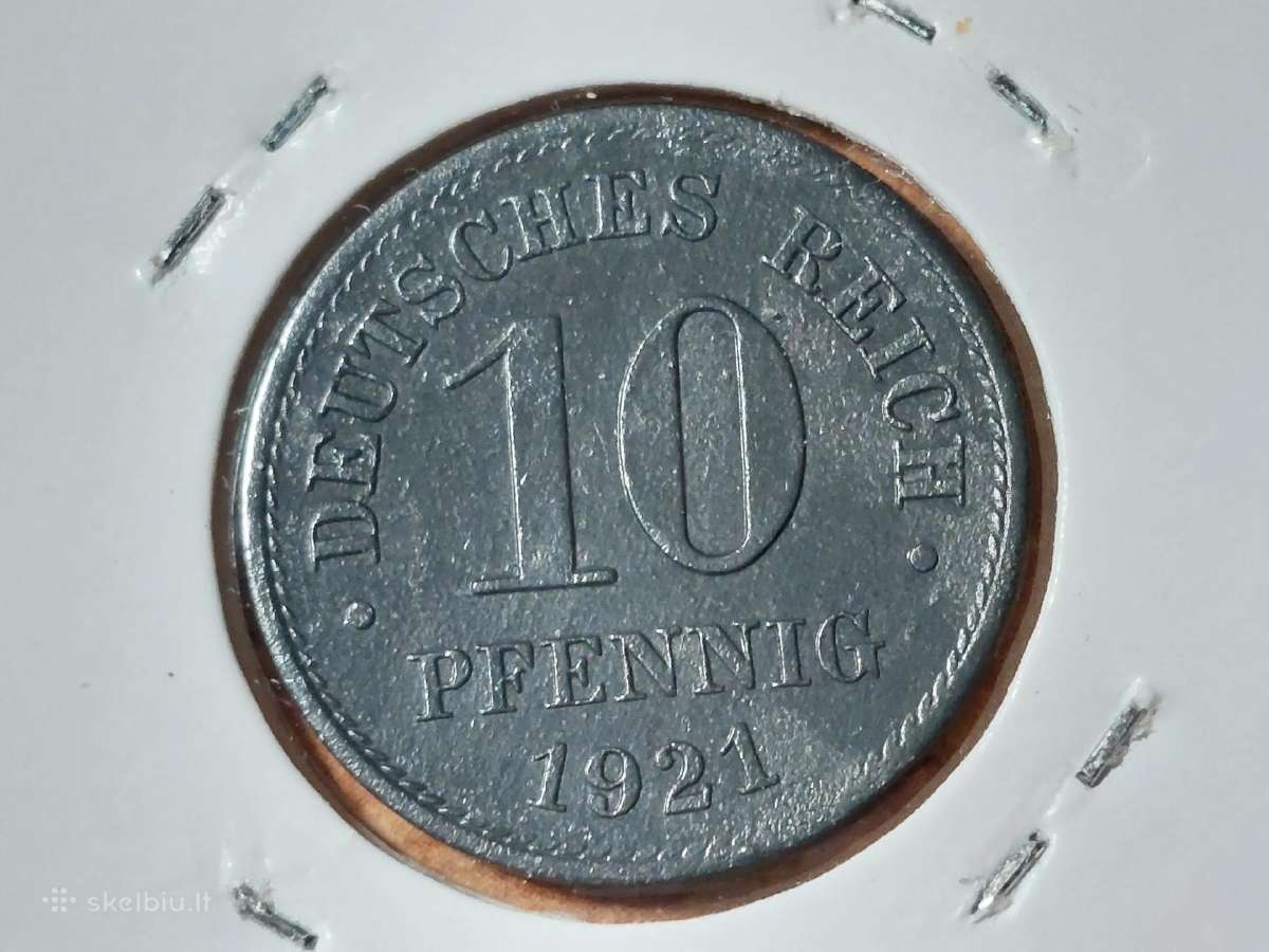 Vokietija 10 pfennig 1921