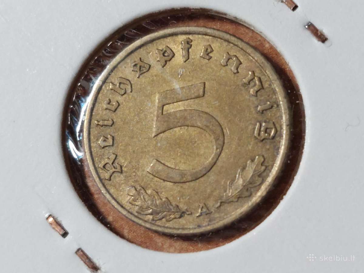 Vokietija 5 pfennig 1939 A