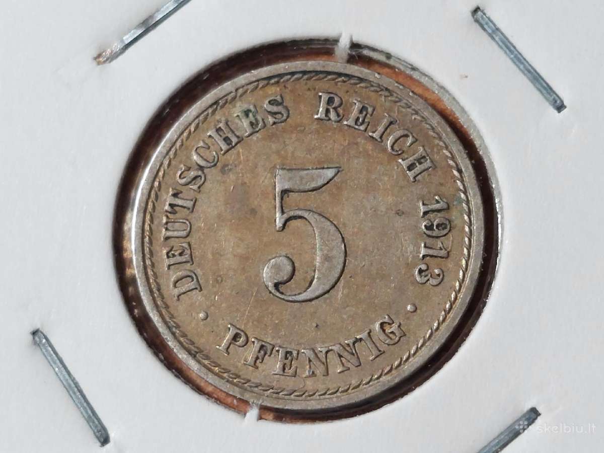 Vokietija 5 pfennig 1913 A
