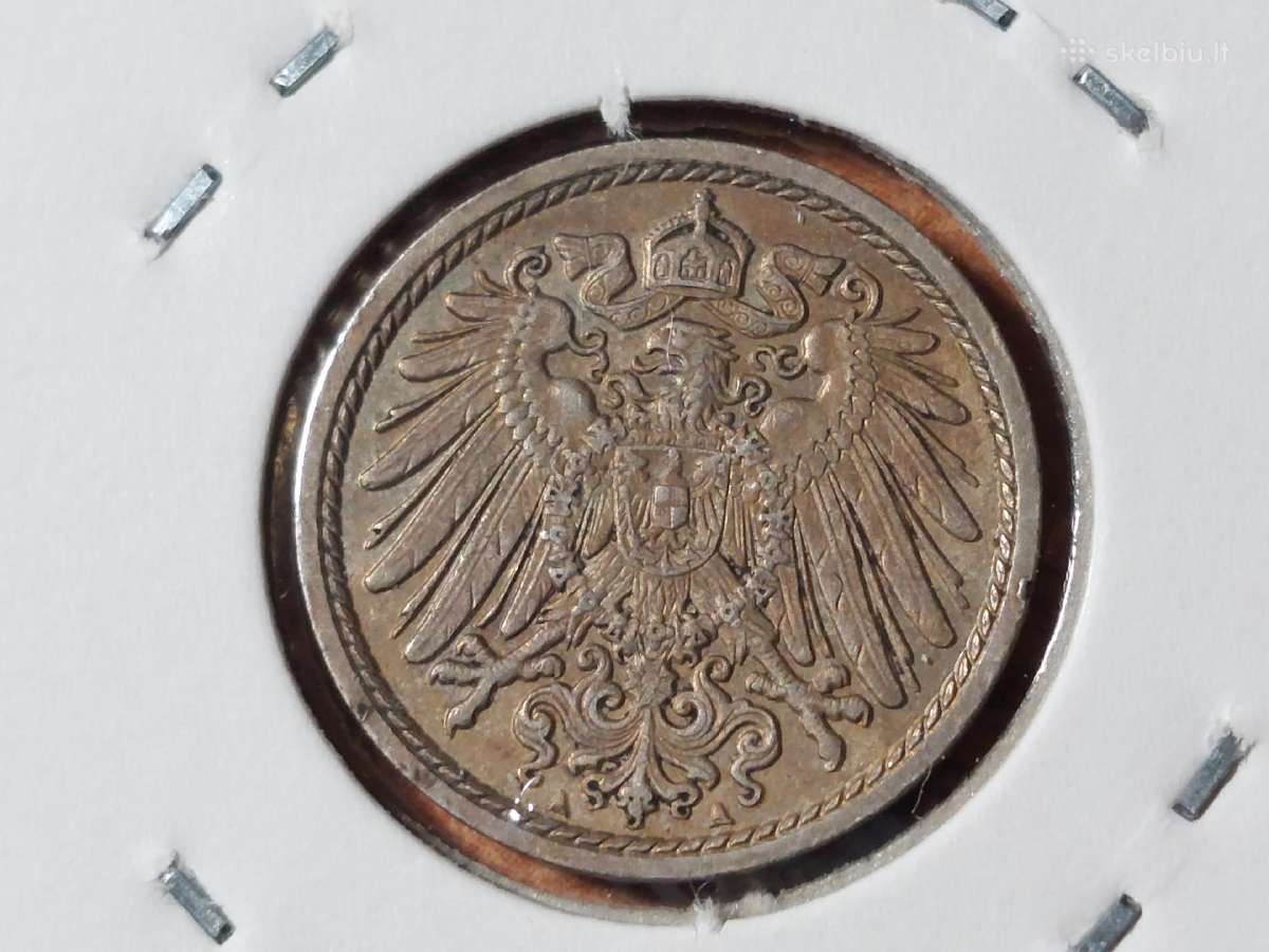 Vokietija 5 pfennig 1913 A - nuotraukos Nr. 2