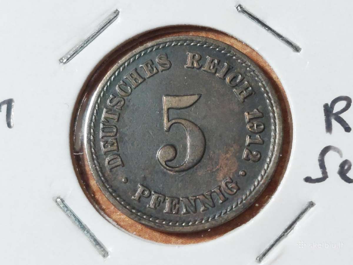 Vokietija 5 pfennig 1912 A