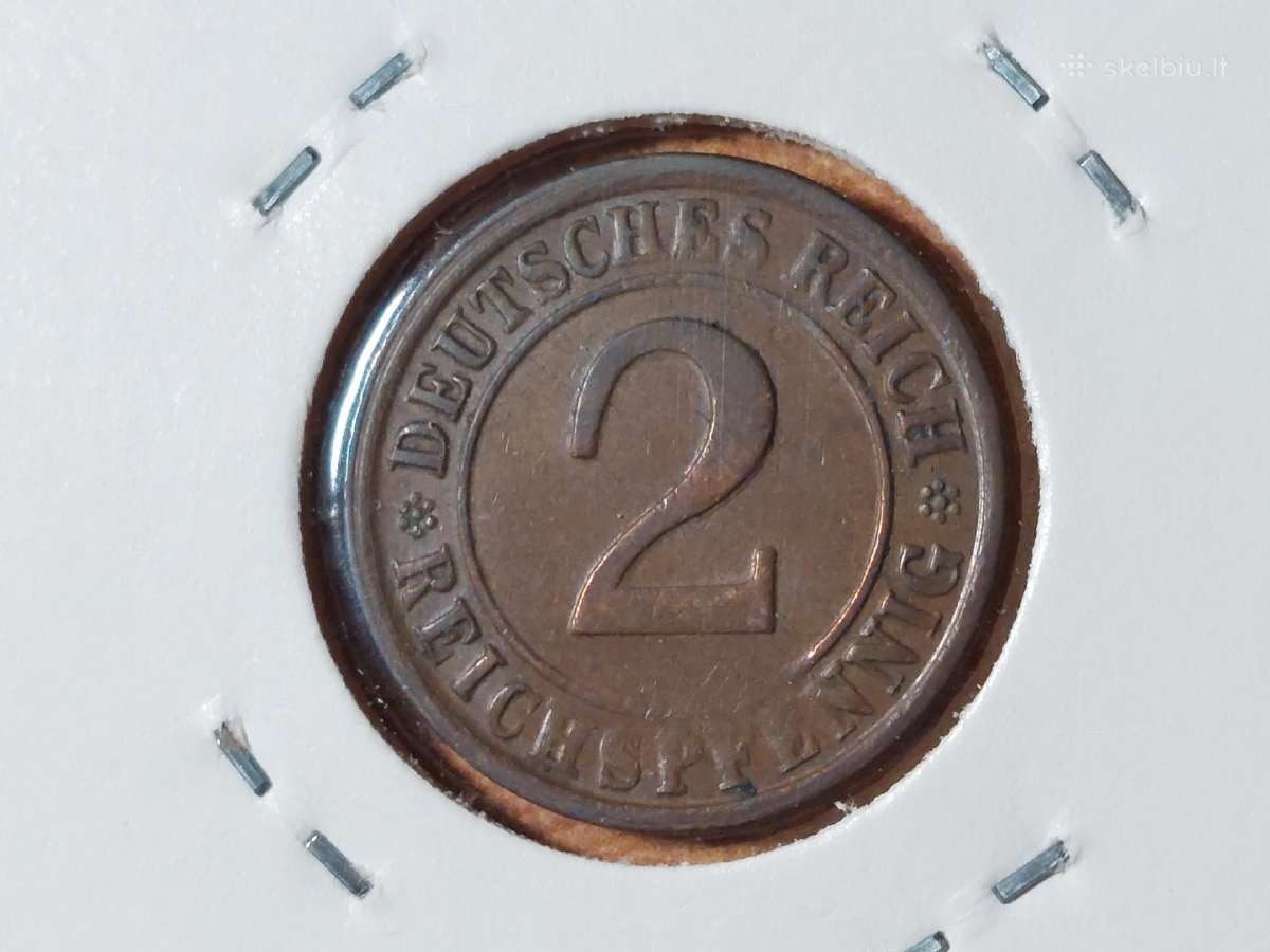 Vokietija 2 pfennig 1924 G