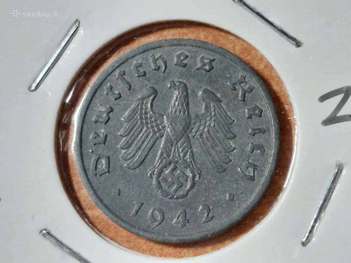 Vokietija 1 pfennig 1942 A - nuotraukos Nr. 2