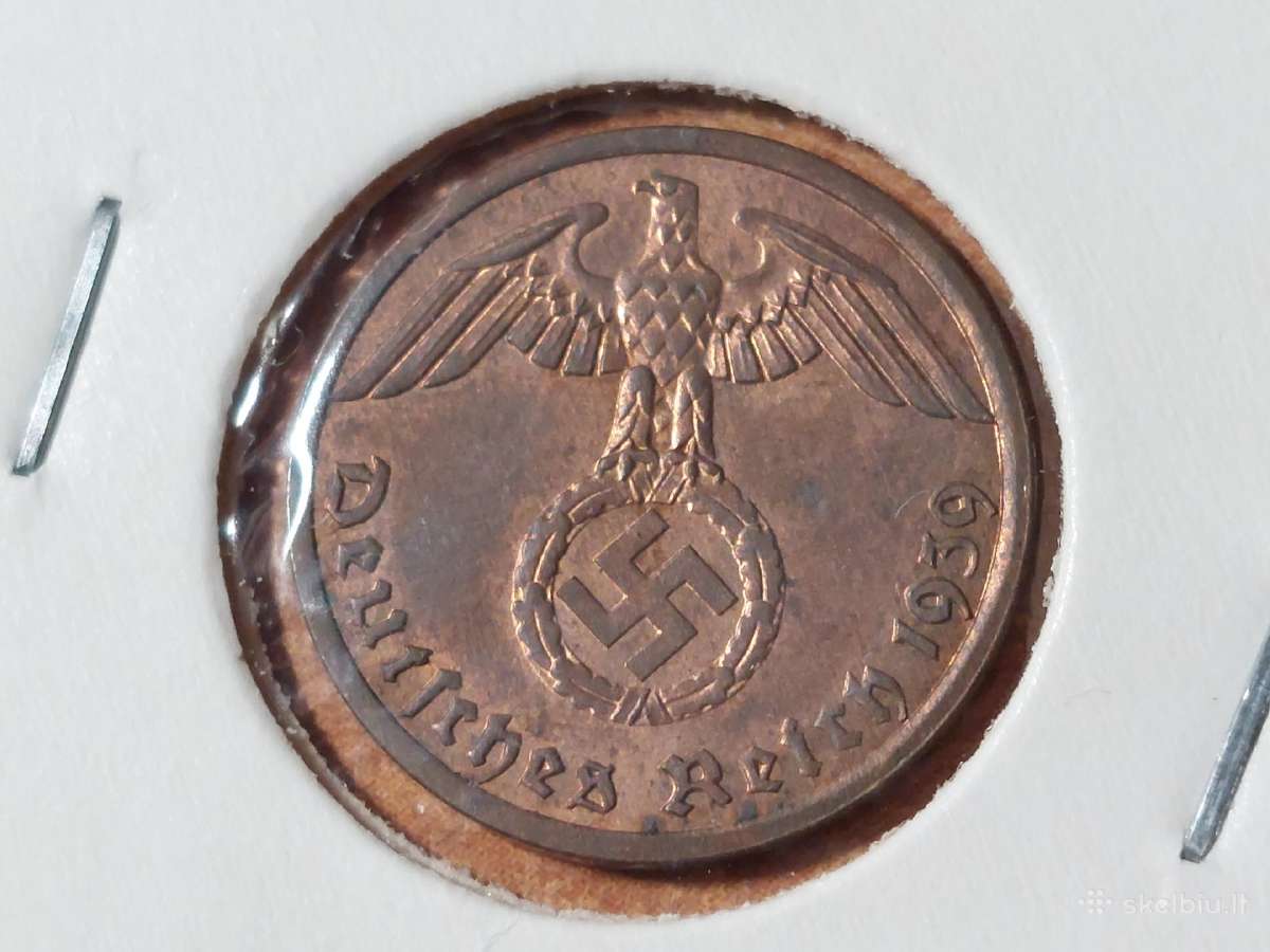 Vokietija 1 pfennig 1939 A - nuotraukos Nr. 2