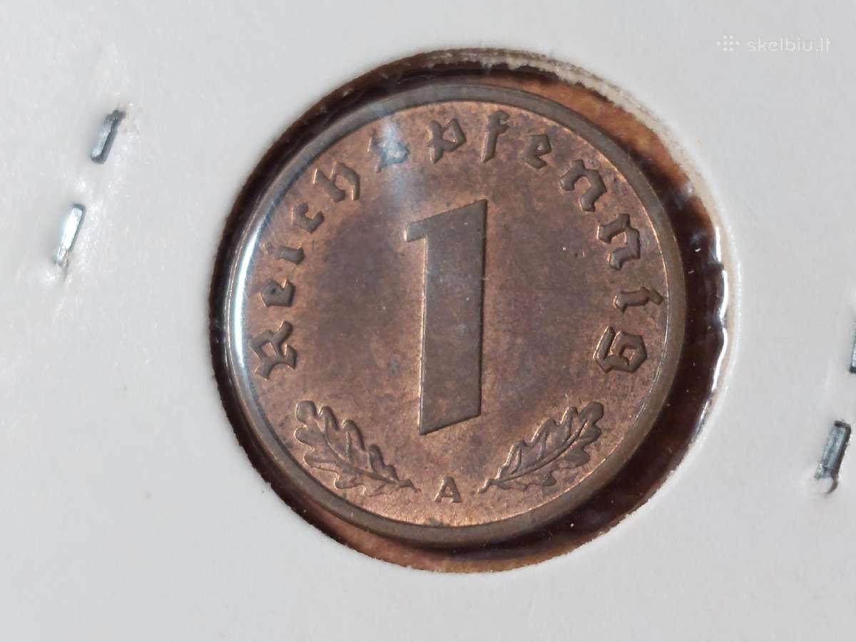 Vokietija 1 pfennig 1938 A