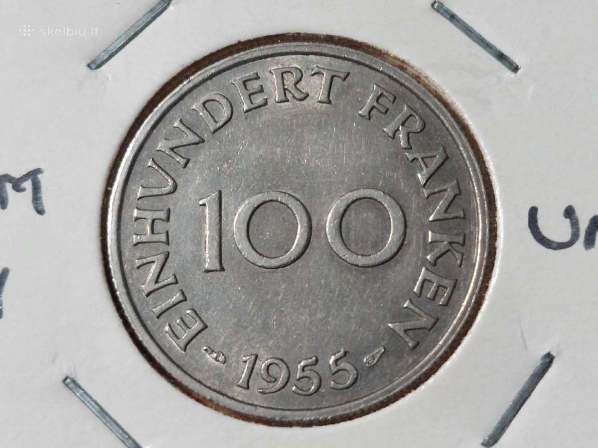 Saarland 100 franken 1955