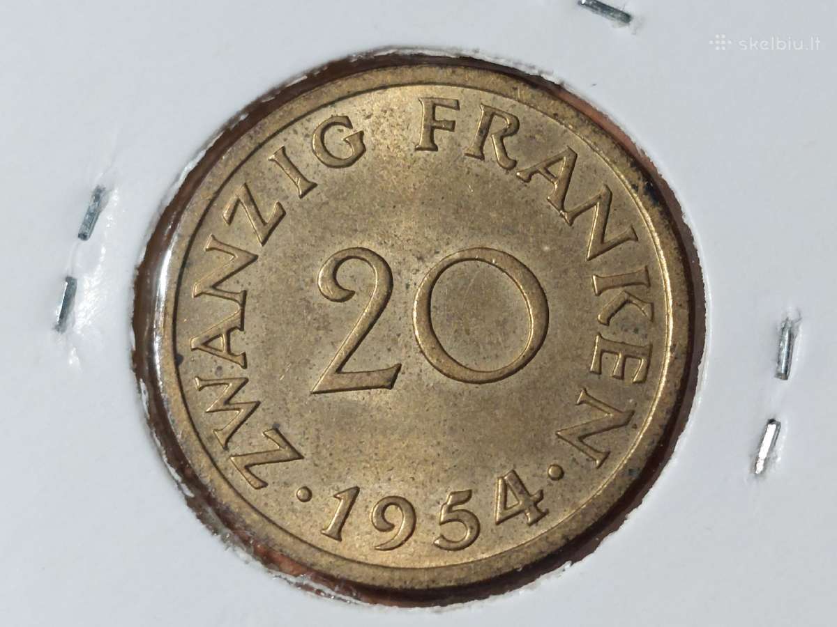 Saarland 20 franken 1954