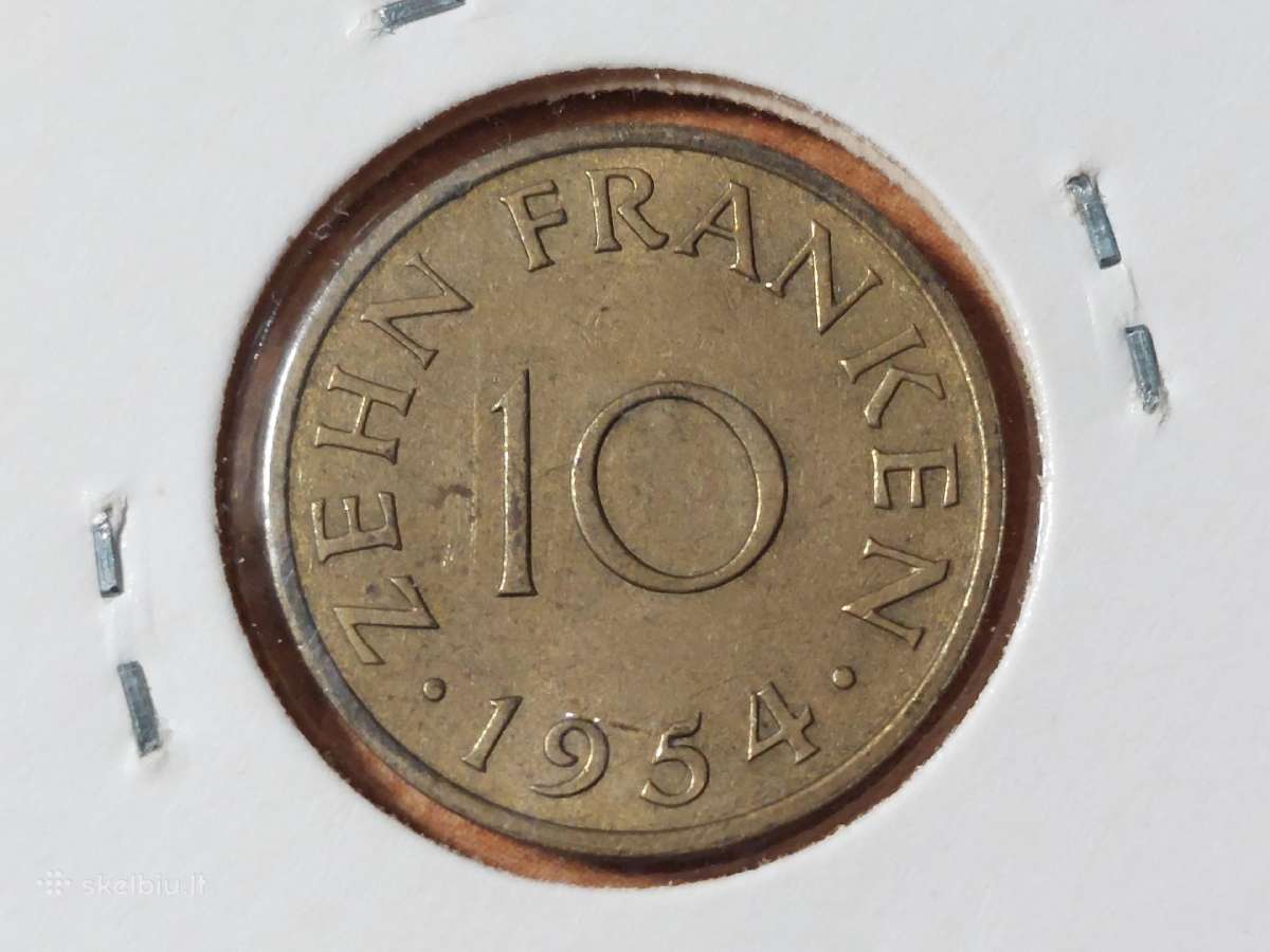 Saarland 10 franken 1954