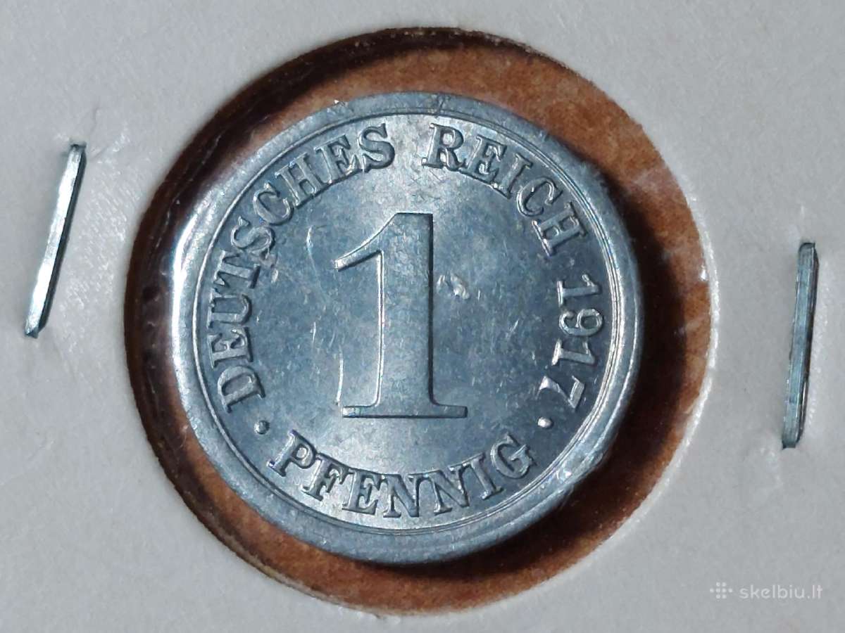 Vokietija 1 pfennig 1917 J