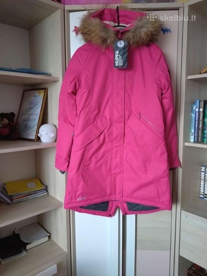 Huppa moteriška žieminė parka su natūraliu kailiu
