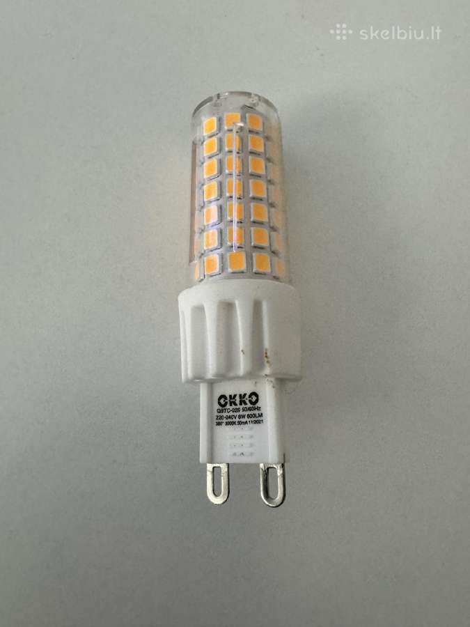 G9 6w 3000k 600lm LED lemputės
