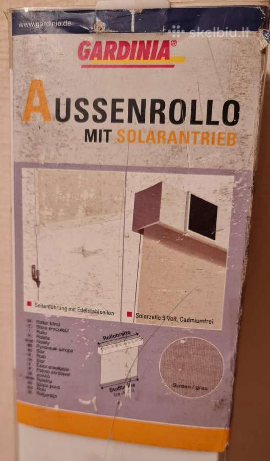 Lauko žaliuzes Gardinia su saules baterija,vokieti