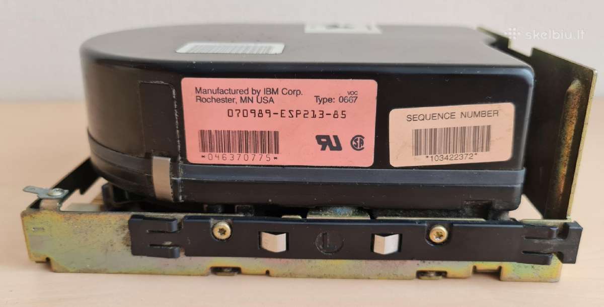 Vintažinis diskas HDD Ibm Type 0667 70mb Esdi - nuotraukos Nr. 3