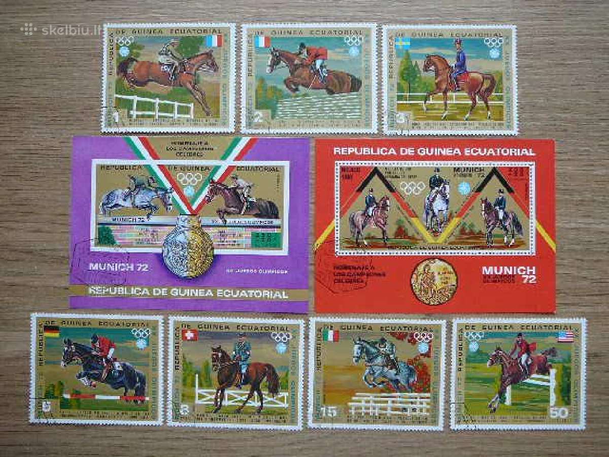 Arkliai Olimpines vasaros Ekv. Gvineja 1972 ekv472