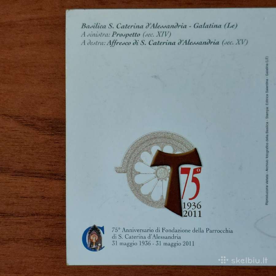 Itališkas atvirukas su proginių antspaudu .2011 m. - nuotraukos Nr. 4
