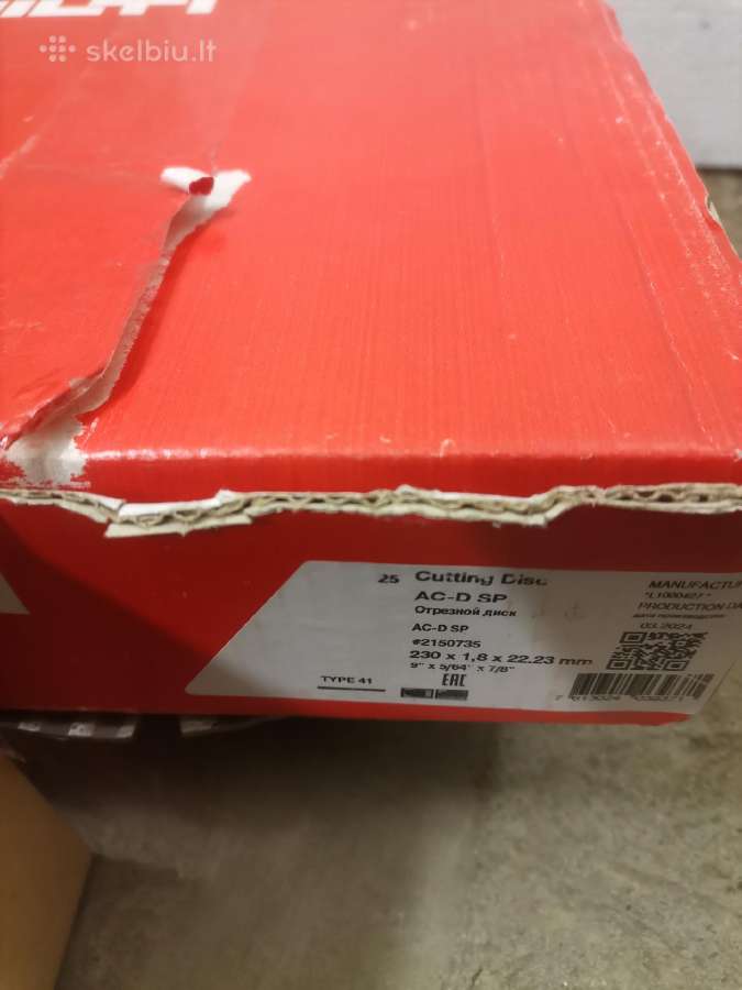 Hilti metalo diskai 230mm