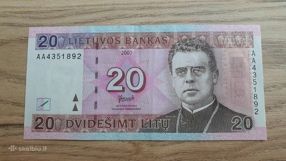 2007 metų 20 litų Aa pirma serija