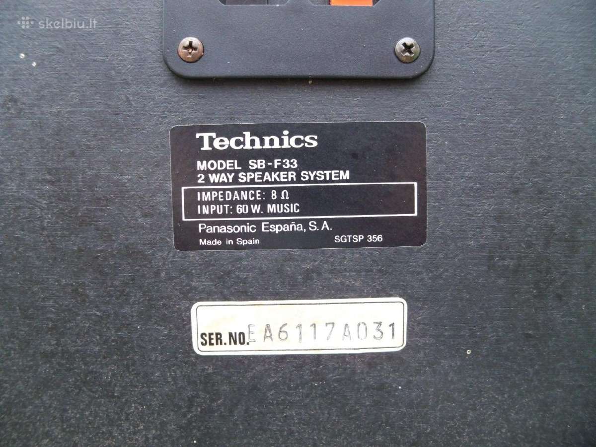 Technics SB-ex3. SB-ex2. SB-f3. SB-f33. - nuotraukos Nr. 38