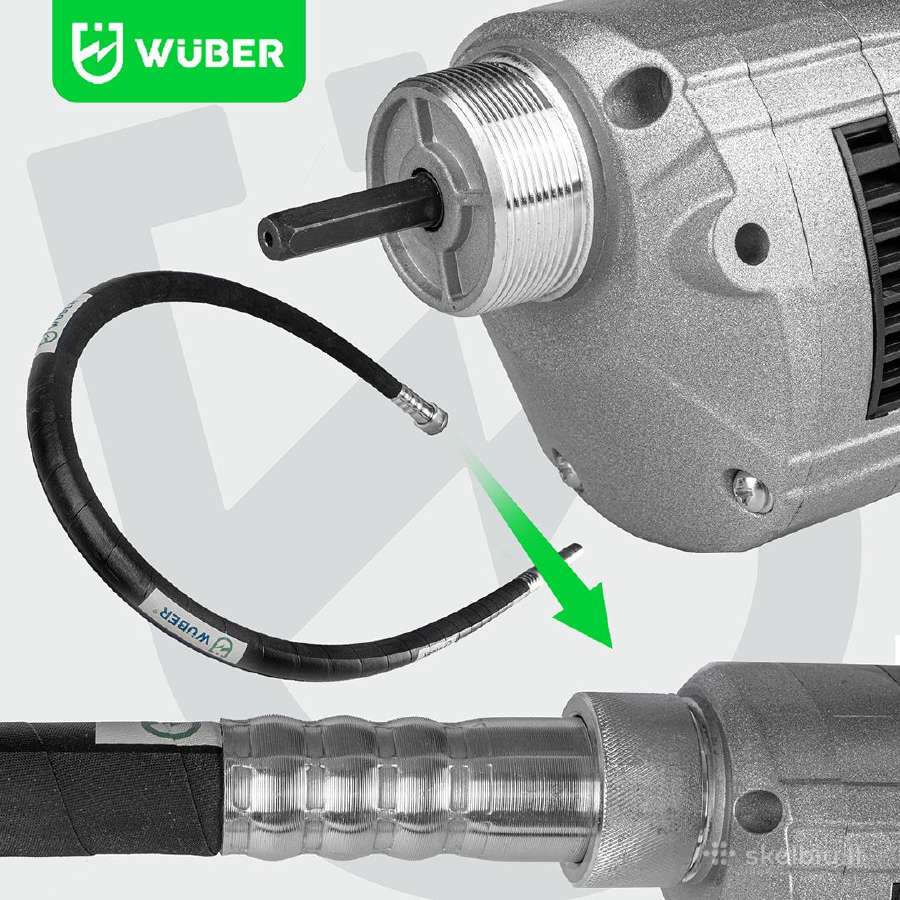 Giluminis betono vibratorius Wuber 1300w - nuotraukos Nr. 16