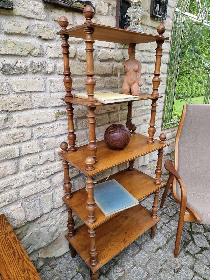 Vintažinė mid century ąžuolinė etažerė