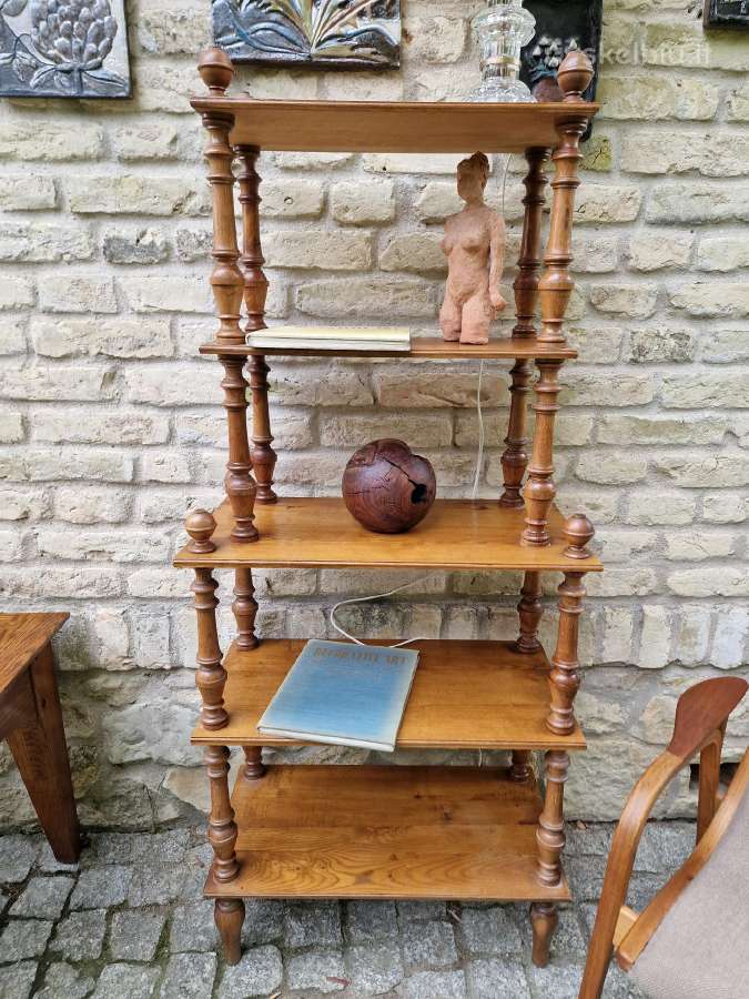 Vintažinė mid century ąžuolinė etažerė - nuotraukos Nr. 2