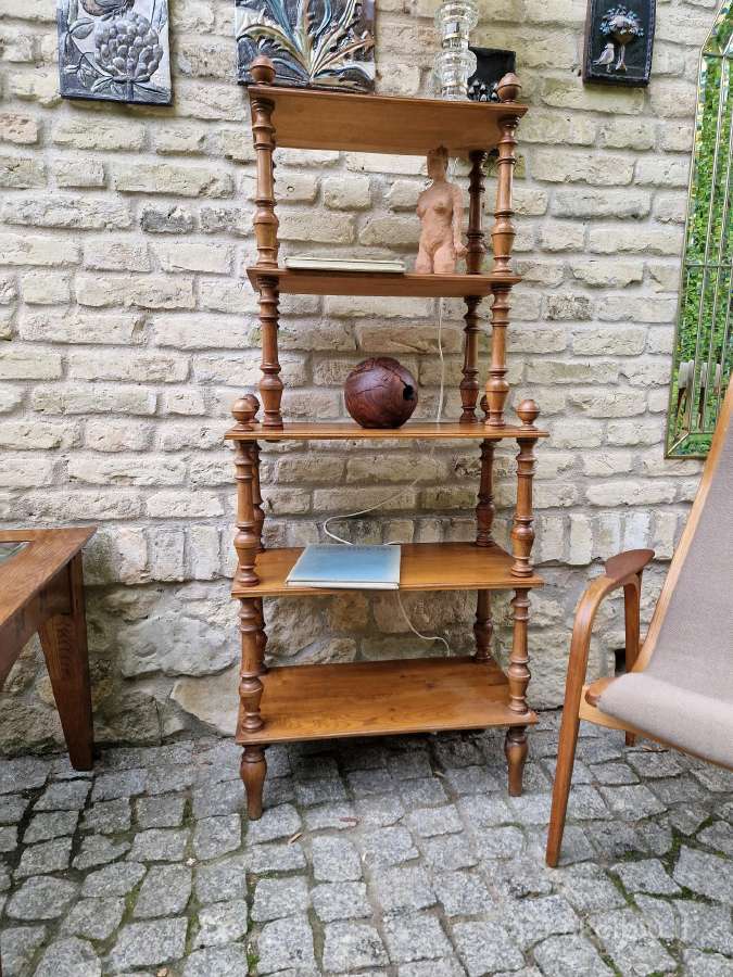 Vintažinė mid century ąžuolinė etažerė - nuotraukos Nr. 11