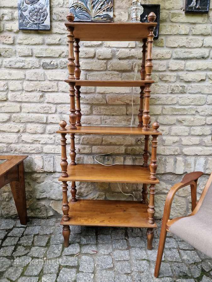 Vintažinė mid century ąžuolinė etažerė - nuotraukos Nr. 23