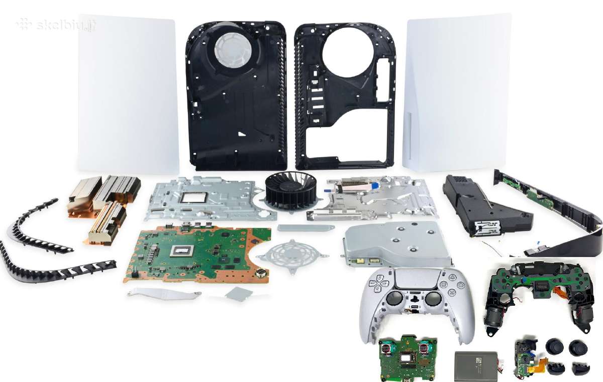 PS3, Ps4, Ps5 priedai, dalys ir remontas