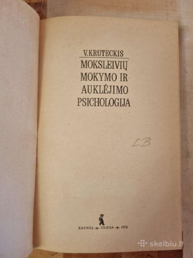 Moksleivių mokymo ir auklėjimo psichologija - nuotraukos Nr. 2