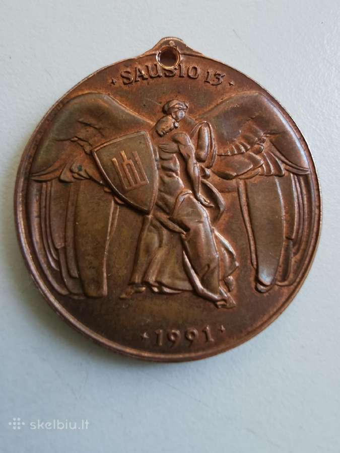 1991 m. Brokuotas medalio gaminys