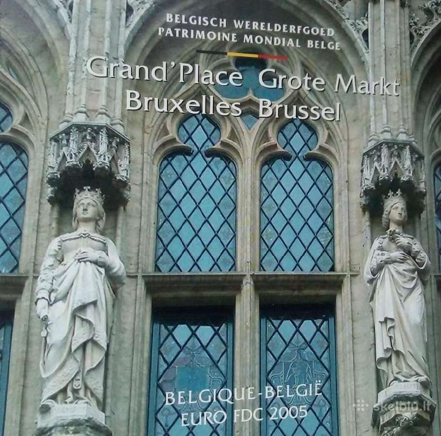 Belgija 2005 m. - eurų rinkinys Bu Fdc Grand Place