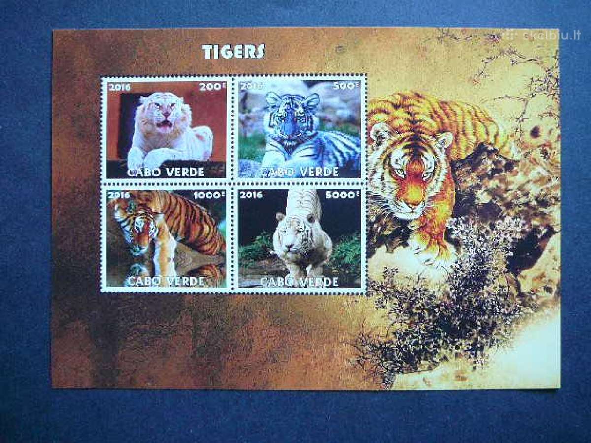 Tigrai Kates laukines Cabo Verde 2016 Mnh cbv386