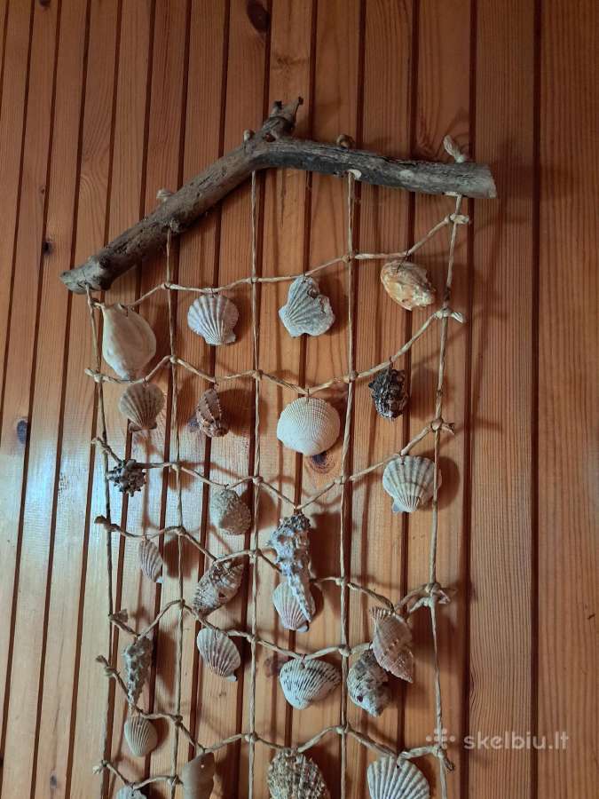 Sienos dekoracija iš kriauklių. - nuotraukos Nr. 2